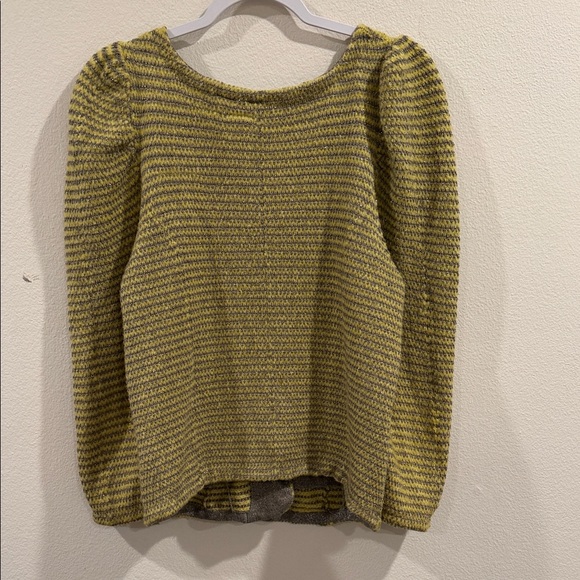 Moth Olive and Charcoal Striped Cardigan anthropology - Picture 8 of 10